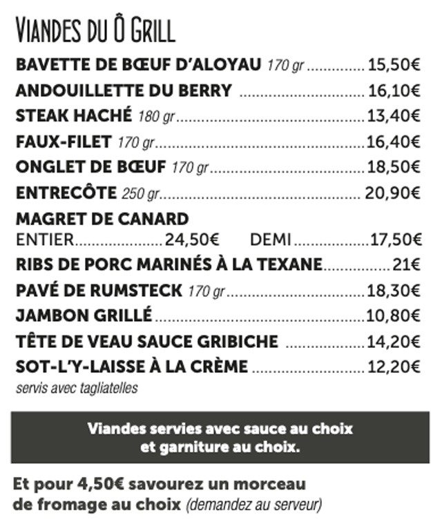 VIANDES-OGRILL viandes o grill